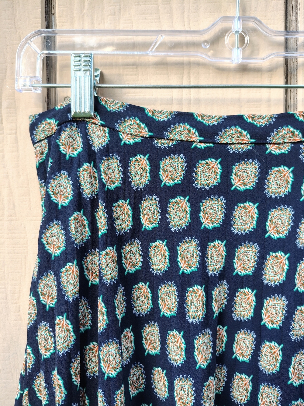 Banana Republic Romantic Maxi Skirt Navy Floral Side Zip Chiffon Feminine - Picture 4 of 7